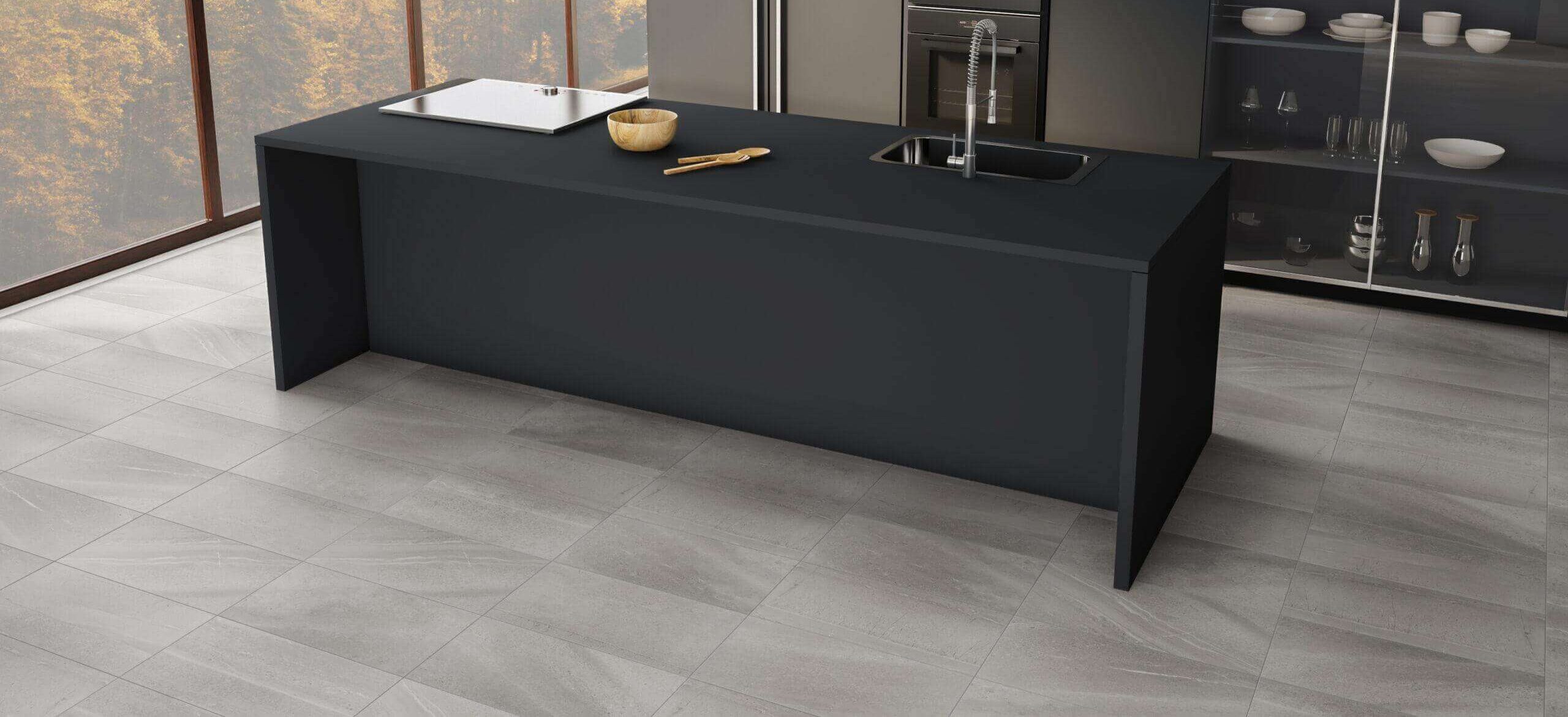 Tile Catalog - Nashville Adrock Nickel (Room Scene)