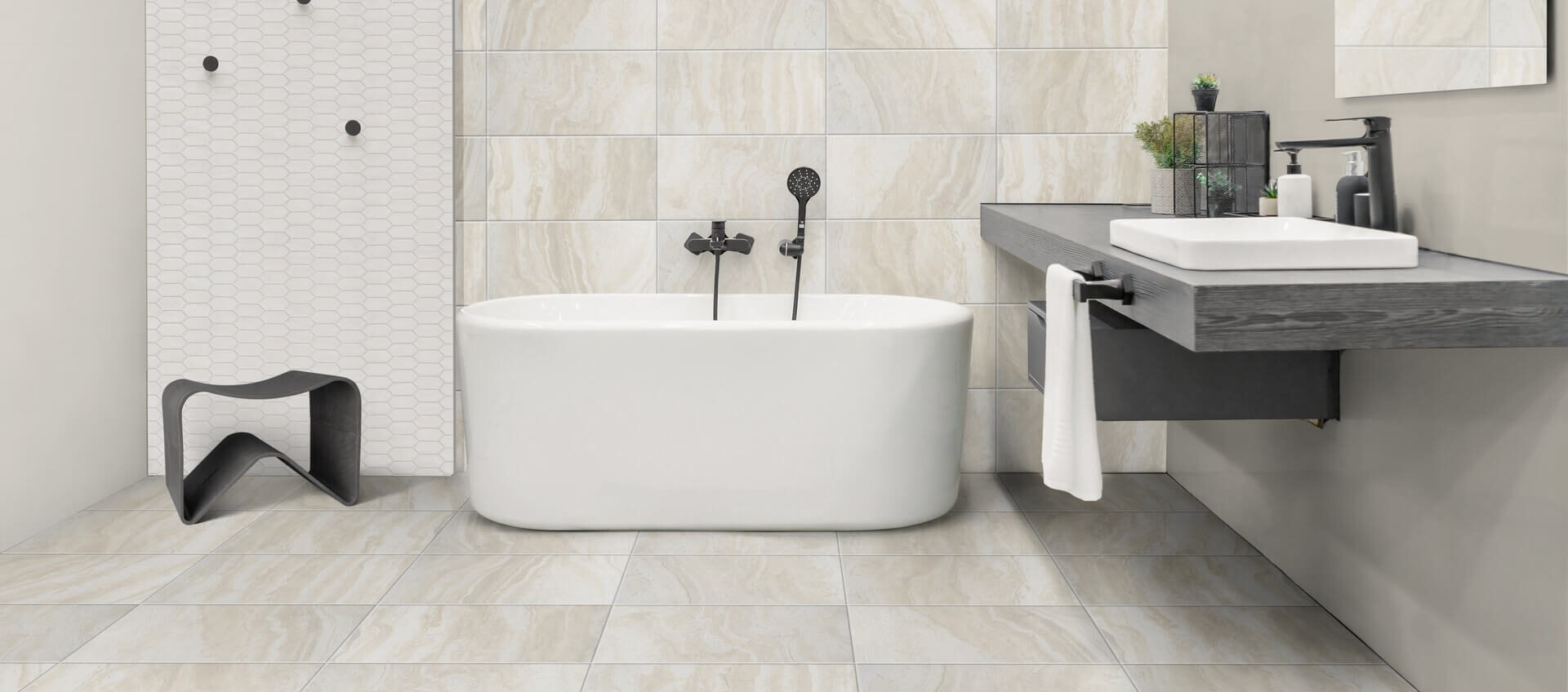 Tile Catalog - Nashville Tivoli Ivory (Room Scene)