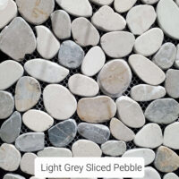 Mosaic Stone - Light Grey Sliced Pebble