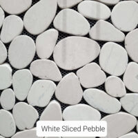 Mosaic Stone - White Sliced Pebble